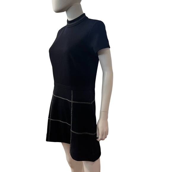 Gant Rugger The Turtler Navy Mini Short-Sleeve Mockneck Dress, M - Picture 3 of 5